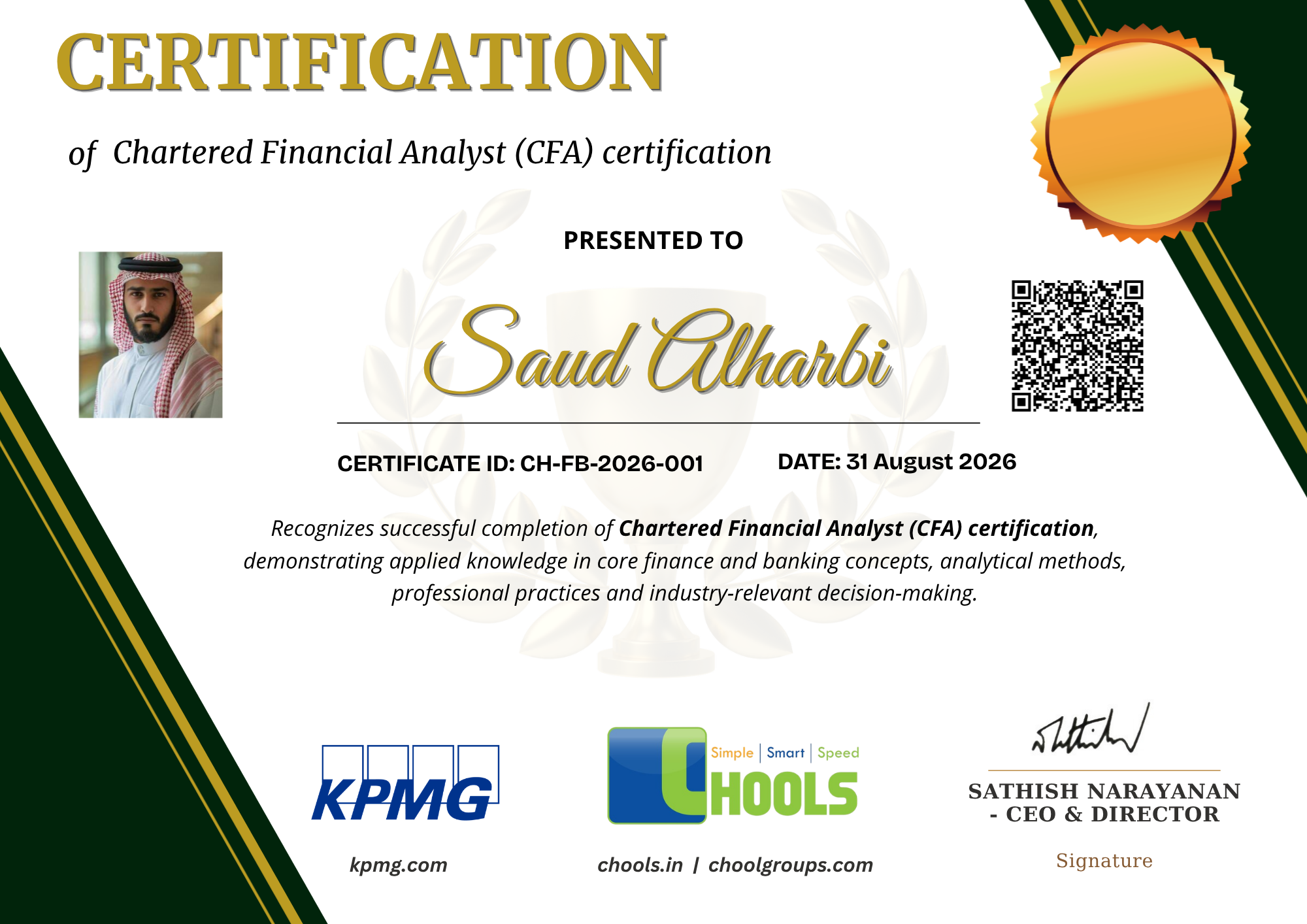 Chartered Financial Analyst (CFA) certification